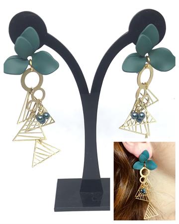 PENDULUM LIMITED COLL - triangle - rubber flower - green