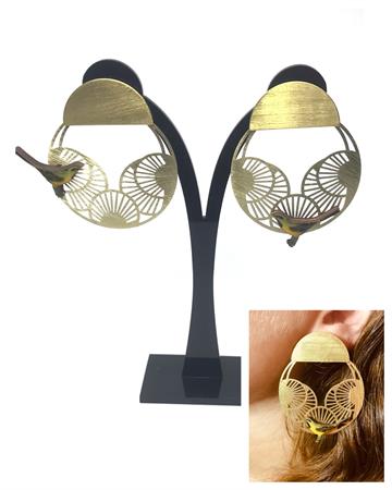 PENDULUM LIMITED COLL -  wooden bird - sun -  yellow