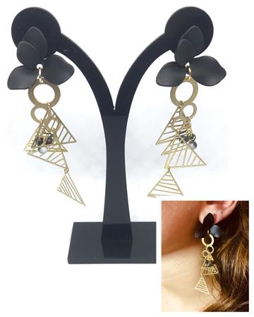 PENDULUM LIMITED COLL - triangle - rubber flower - black