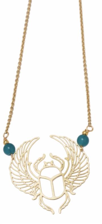 PENDULUM -  lang halskæde/long necklace - Scarab